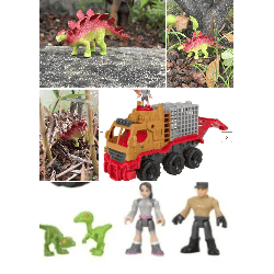 Pack avec camion de capture + dinosaure