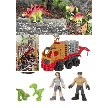 Pack avec camion de capture + dinosaure